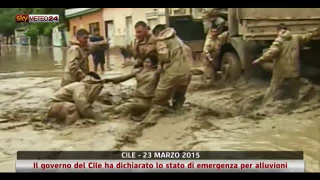 Governo del Cile ha dichiarato stato emergenza per alluvioni