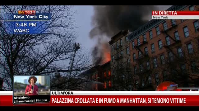 Palazzina in fiamme a Manhattan, si temono vittime