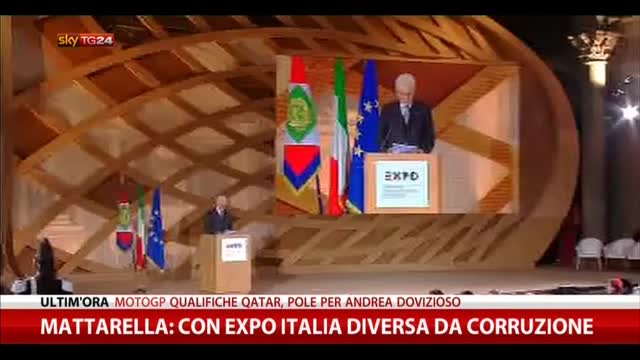 Mattarella: con Expo Italia diversa da corruzione