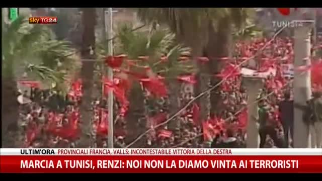 Marcia per la Pace a Tunisi, presente anche Matteo Renzi