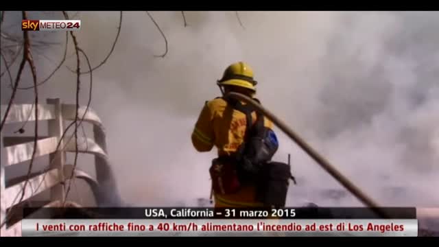 Usa, venti con raffiche fino a 40 km/h alimentano l’incendio