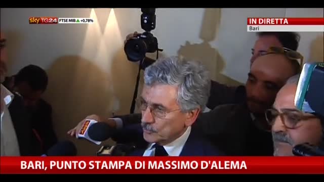 Bari, punto stampa di Massimo D'Alema