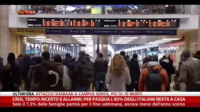 Crisi, per Pasqua l'85% italiani resta a casa