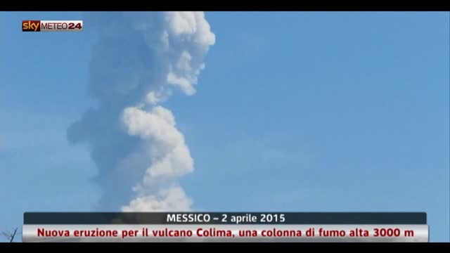 Messico, nuova eruzione da 3000 m per il vulcano Colima