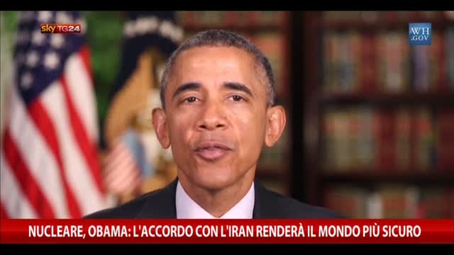 Nucleare, Obama: accordo con Iran renderà mondo più sicuro