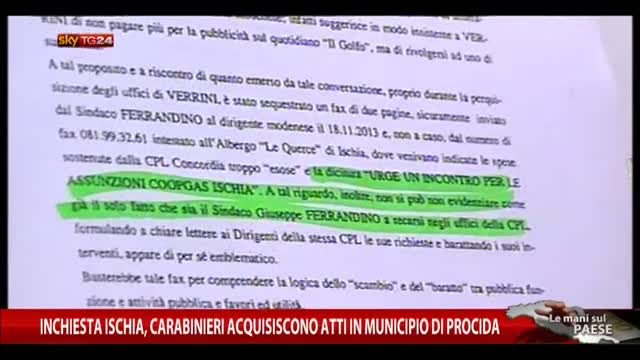 Ischia, carabinieri acquisiscono atti in municipio Procida
