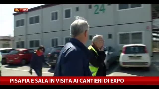 Milano, Pisapia e Sala in visita ai cantieri di Expo 2015