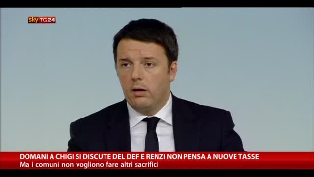 Martedì si discute del DEF e Renzi non pensa a nuove tasse