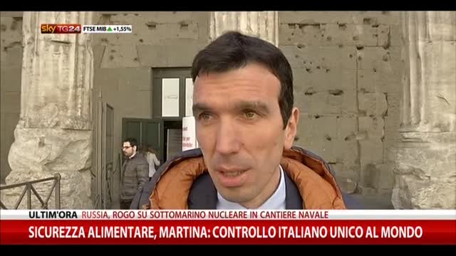 Sicurezza alimentare, Martina: controllo italiano è massimo