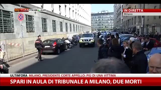 Milano, spari in aula di Tribunale: due morti