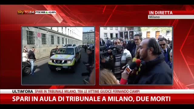 Spari al Tribunale di Milano, il racconto di un testimone
