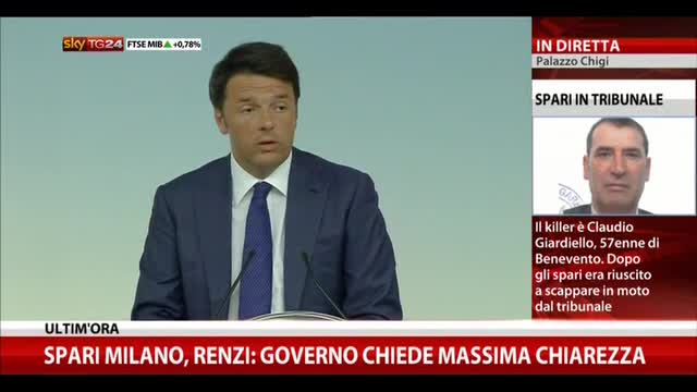 Spari Milano, Renzi: Governo chiede massima chiarezza