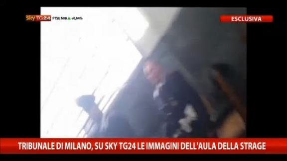 Tribunale Milano, a Sky TG24 immagini dell'aula della strage