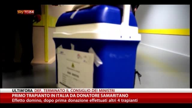 Primo trapianto in Italia da donatore samaritano