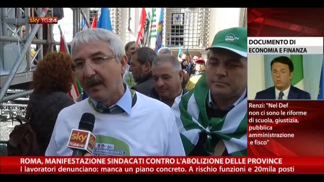 Roma, manifestazione sindacati contro abolizione province