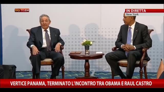 Vertice Panama, terminato l'incontro tra Obama e Raul Castro