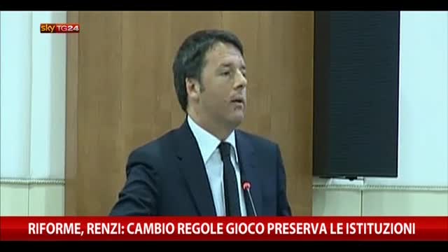 Riforme, Renzi: "Cambio regole gioco preserva istituzioni"