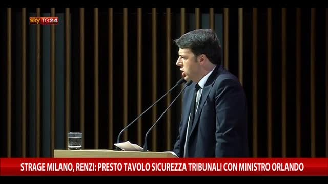 Strage Milano, Renzi: presto tavolo sicurezza tribunali