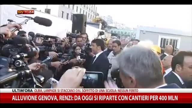 Alluvione Genova, Renzi: da oggi cantieri per 400 mln