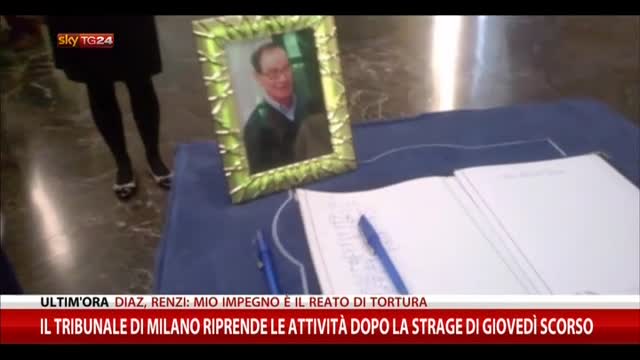 Il tribunale di Milano riprende attività dopo la strage
