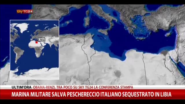 La Marina salva peschereccio italiano sequestrato in Libia