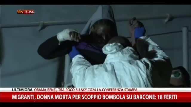 Migranti, donna morta per scoppio bombola su barcone