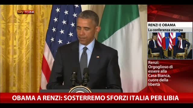 Obama a Renzi: sosterremo sforzi dell'Italia per la Libia