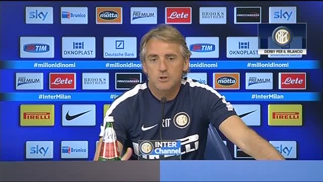 Inter, Mancini: "Derby più povero ma base per il rilancio"