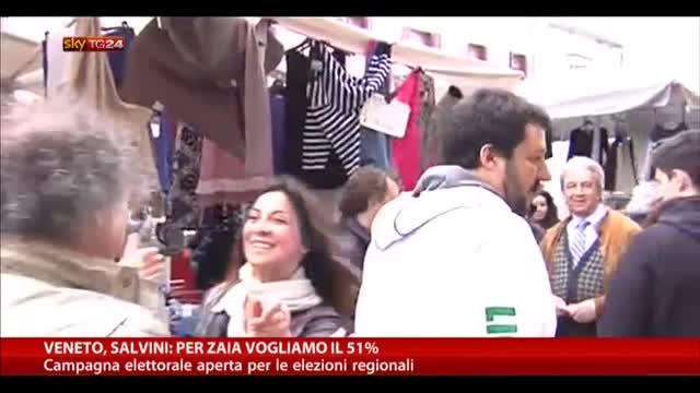 Veneto, Salvini: "Per Zaia vogliamo il 51%"