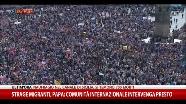 Strage migranti, Papa: comunità internazionale intervenga