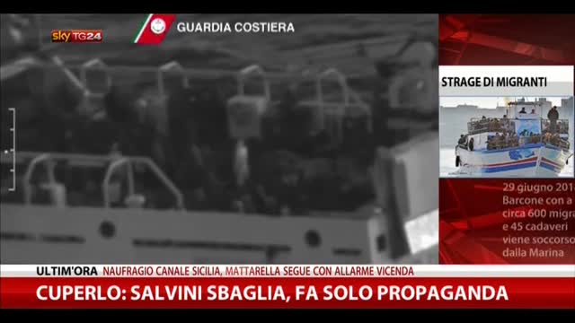 Cuperlo: Salvini sbaglia, fa solo propaganda