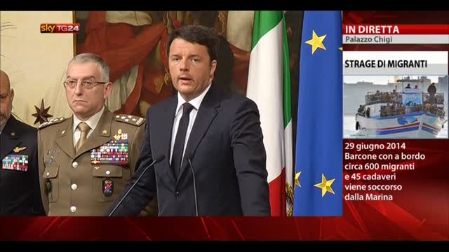 Naufragio Sicilia, la conferenza stampa di Matteo Renzi