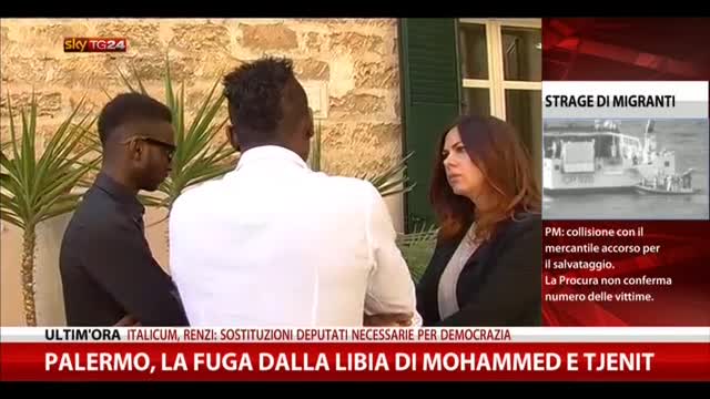 Palermo, la fuga dalla Libia di Mohammed e Tjenit