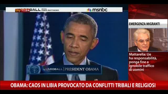 Obama: caos in Libia provocato da conflitti religiosi