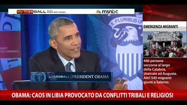 Obama: caos in Libia provocato da conflitti religiosi