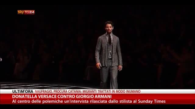Donatella Versace contro Giorgio Armani
