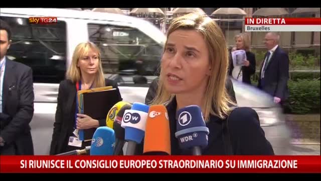 Consiglio Europeo straordinario su migranti: parla Mogherini