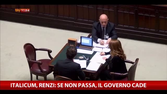 Italicum, Renzi: se non passa, il Governo cade