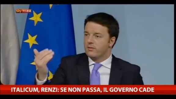 Italicum, Renzi: se non passa, il Governo cade