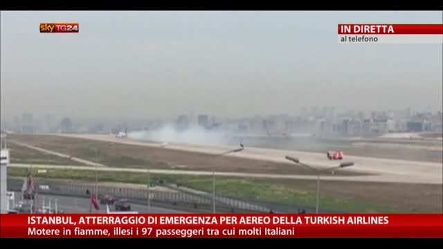 Istanbul, atteraggio di emergenza per aereo Turkish airlines