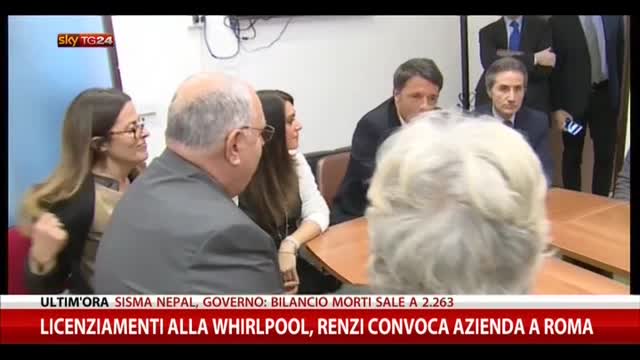 Licenziamenti alla Whirlpool, Renzi convoca azienda a Roma
