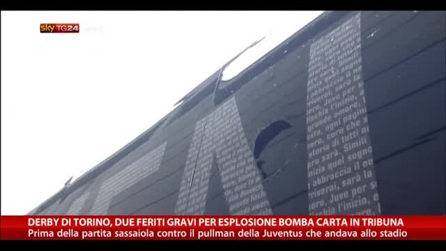 Derby Torino, due feriti per esplosione bomba carta