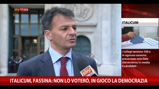 Italicum, Fassina: non lo voterò, in gioco la democrazia