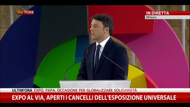 Inaugurazione Expo, l'intervento di Matteo Renzi