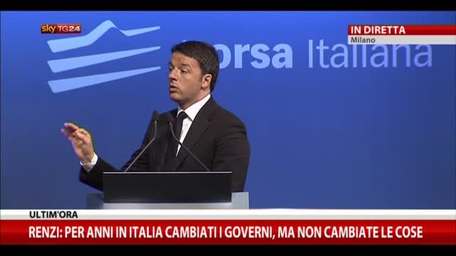 Renzi: Italicum sarà punto riferimento per stabilità Paese