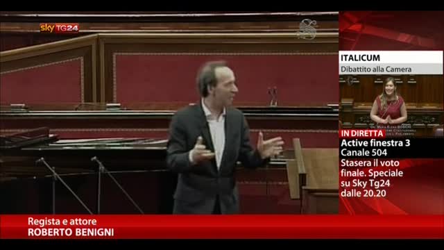 Roberto Benigni al Senato per omaggio a Dante