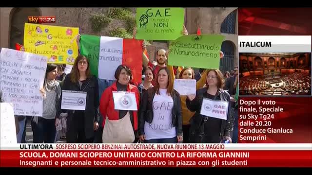 Scuola, domani sciopero unitario contro la riforma Giannini