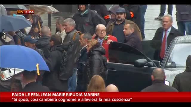 Faida Le Pen, Jean-Marie ripudia Marine