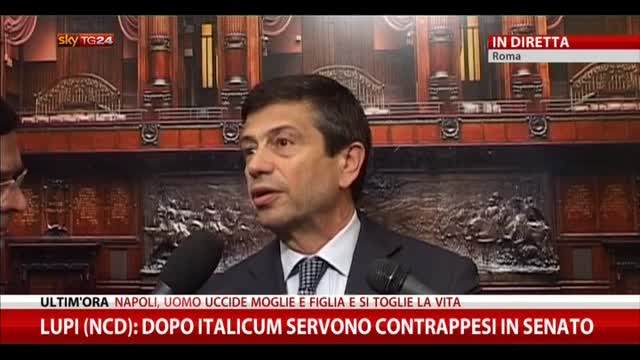 Lupi (Ncd): dopo Italicum servono contrappesi in Senato