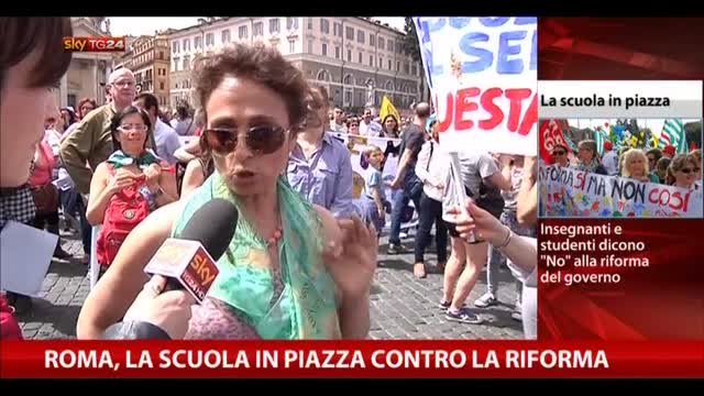 Roma, la scuola in piazza contro la riforma